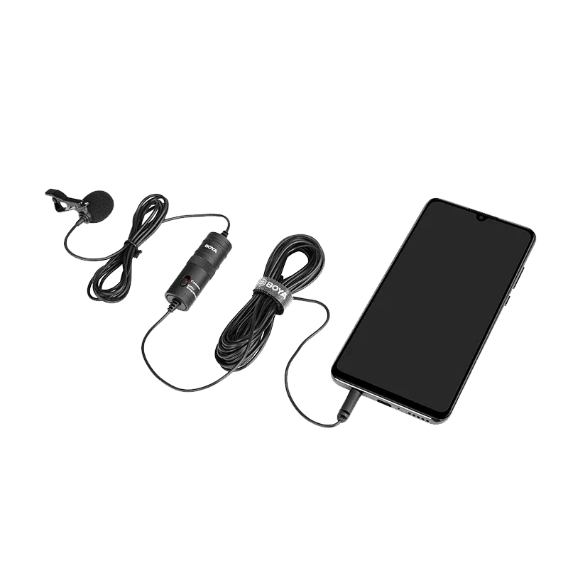 BOYA M1 Lavalier Collar Microphone | Clip-On Mic for Mobile, Camera & PC