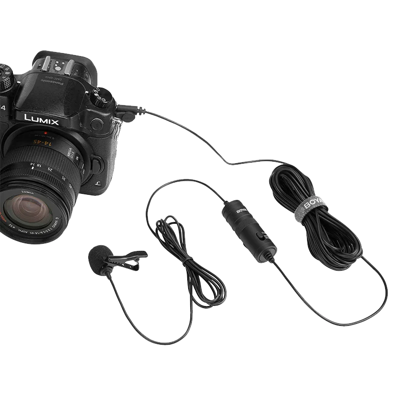 BOYA M1 Lavalier Collar Microphone | Clip-On Mic for Mobile, Camera & PC