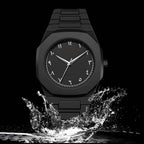 Aura Full Black Quartz Watch for Men – Lightweight Premium Analog Design (Without Box)