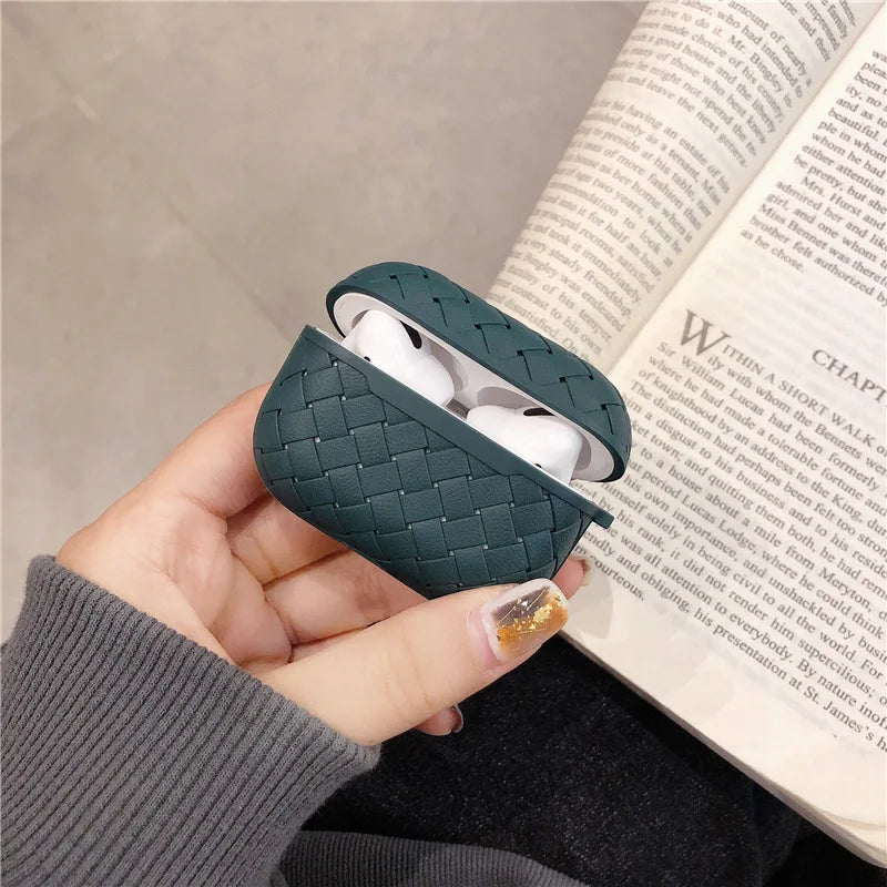 Luxury Woven Pattern Case for AirPods Pro 2 – Premium Protective Wireless Earphone Cover