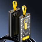 66W Super Fast Charging Transparent Power Bank 20000mAh with Digital Display