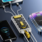 66W Super Fast Charging Transparent Power Bank 20000mAh with Digital Display