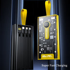 66W Super Fast Charging Transparent Power Bank 20000mAh with Digital Display