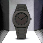 Aura Full Black Quartz Watch for Men – Lightweight Premium Analog Design (Without Box)