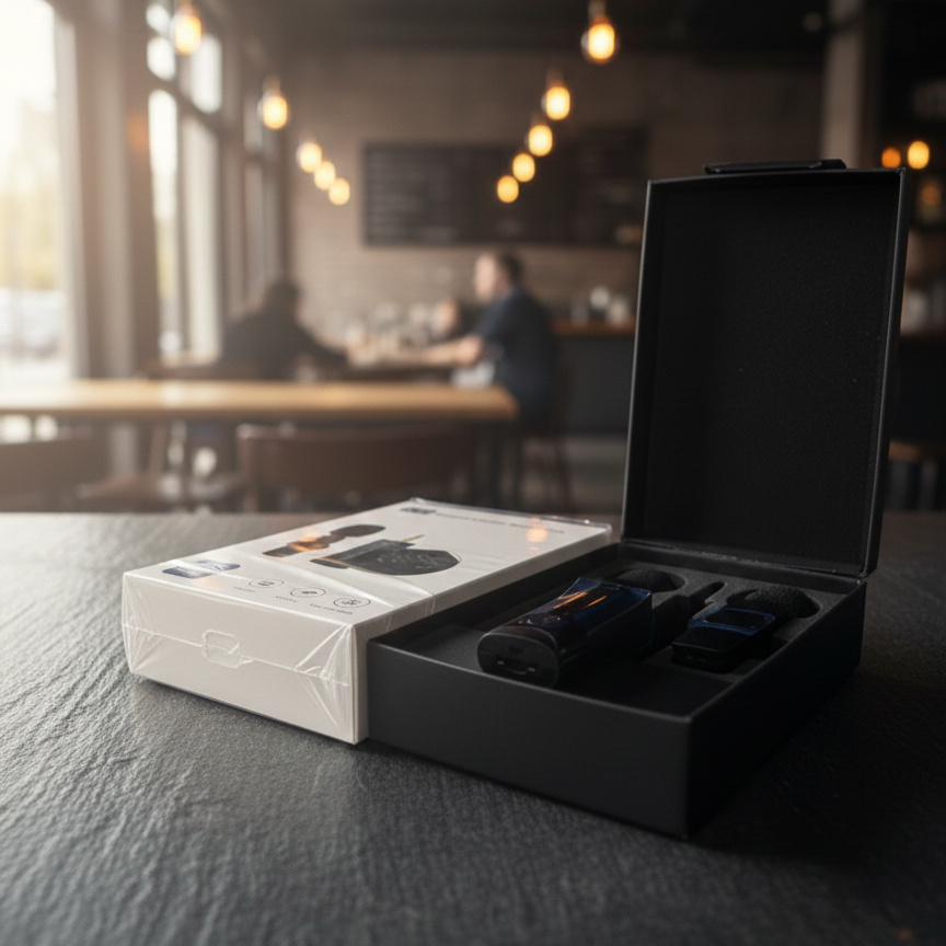 K35 High-Quality Wireless Dual Microphone for Mobile Phone & Camera